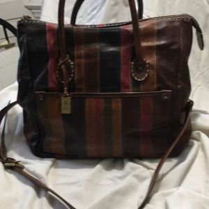 Gianni Segatta Leather ZIP Top Tote Bag NWOT